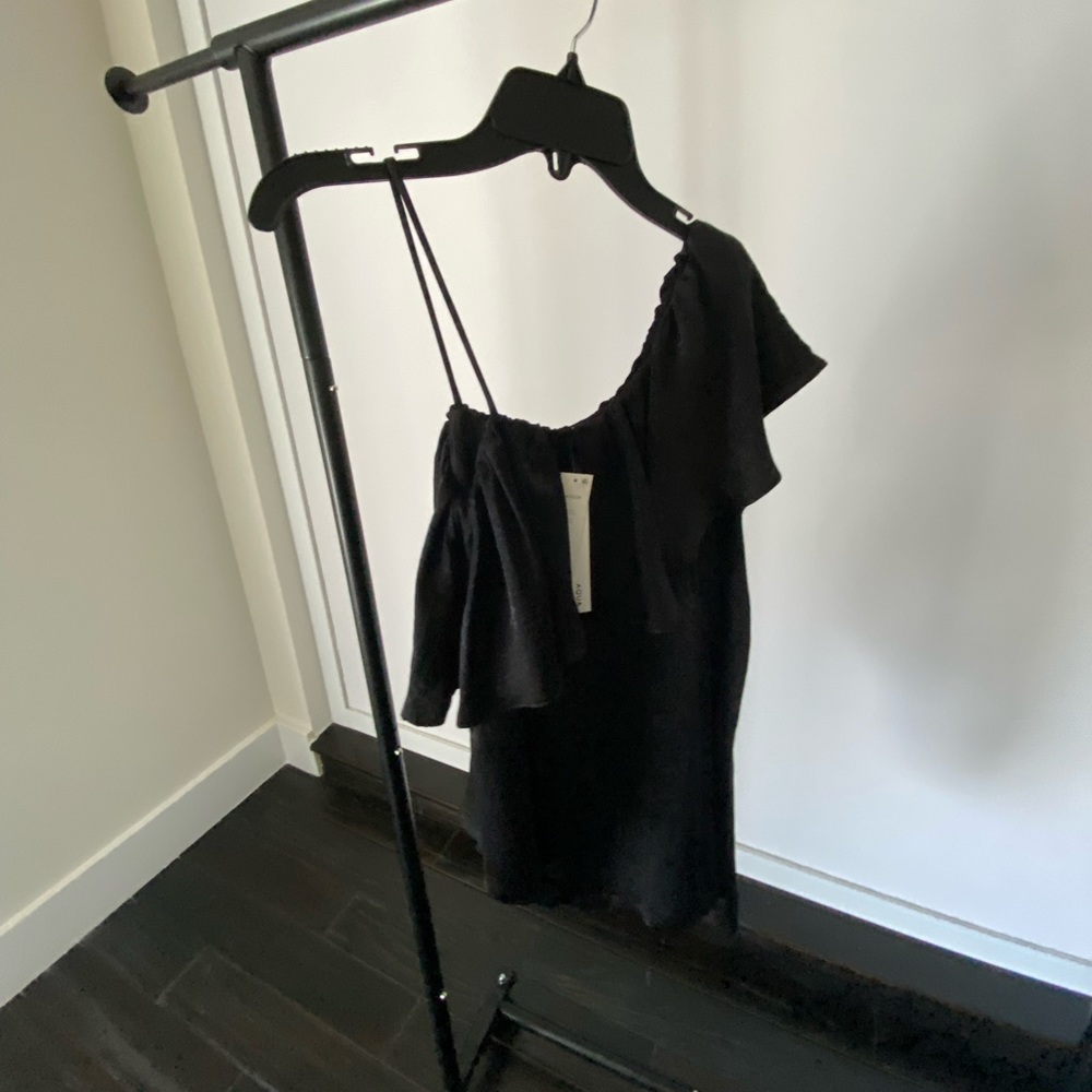 Beautiful one shoulder top in black brand new with tags